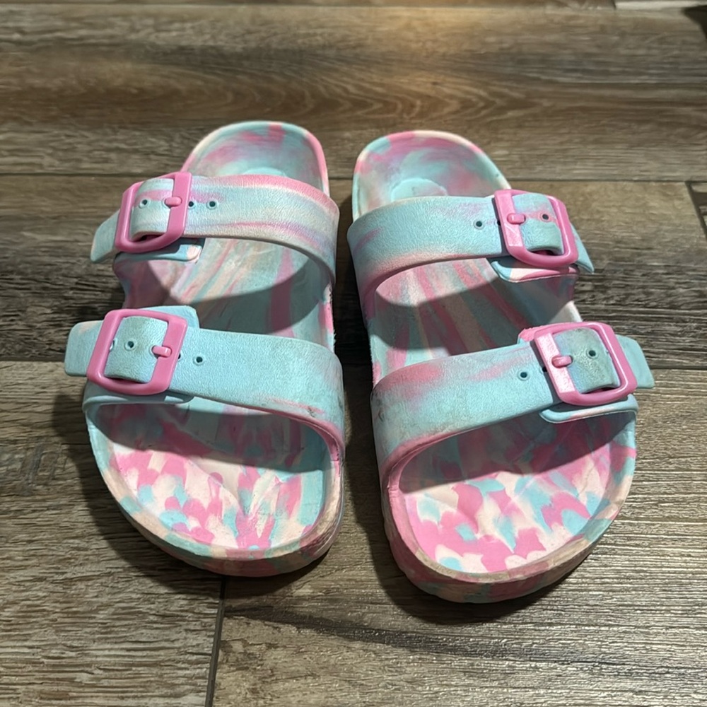 Girls Tide Dye Foam Sandals Size 3